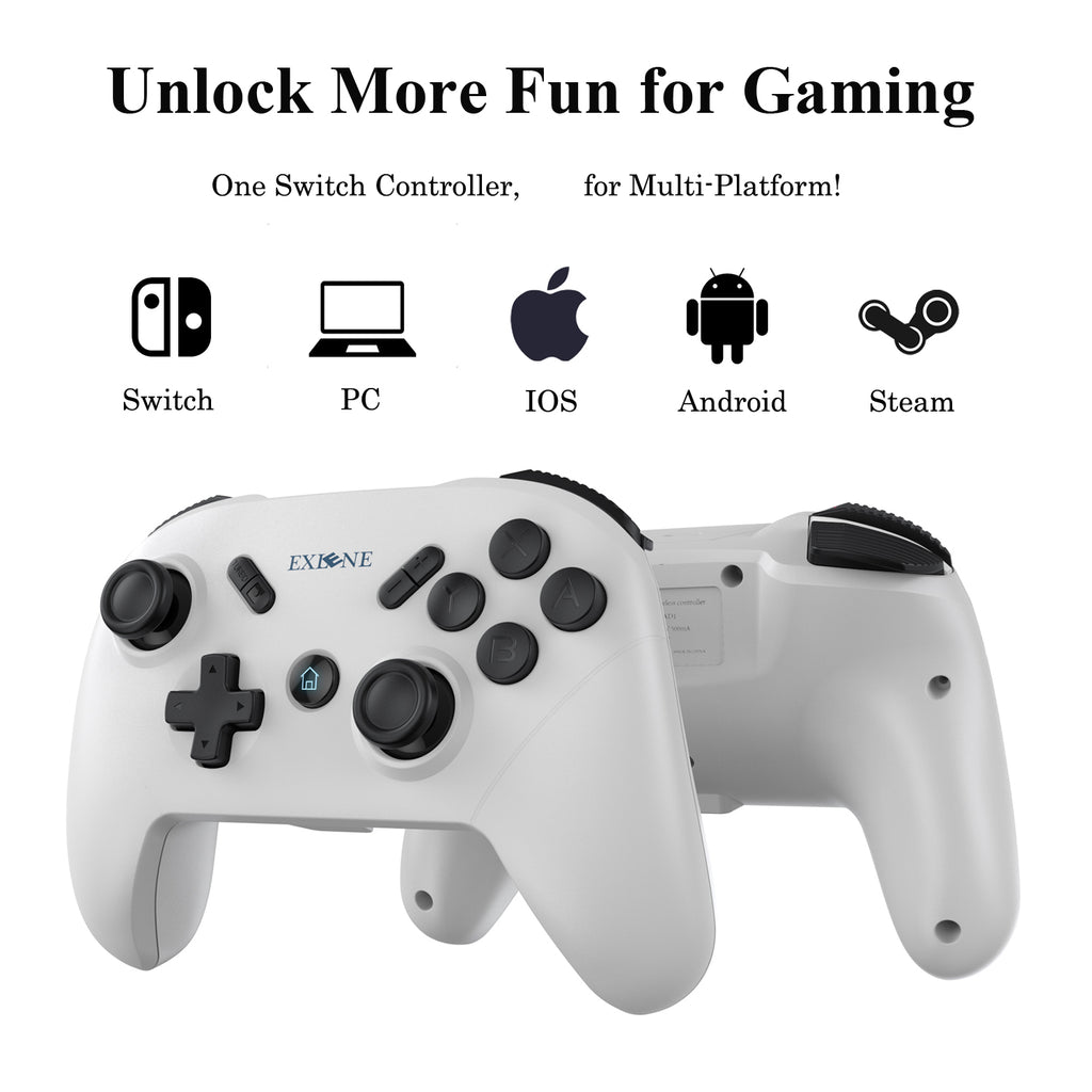 EXLENE Gamecube Controller Switch, Wireless Switch Pro Controller for  Nintendo Switch/Lite/PC/Android/iOS/Steam, Support Wake Up, Motion,  Adjustable