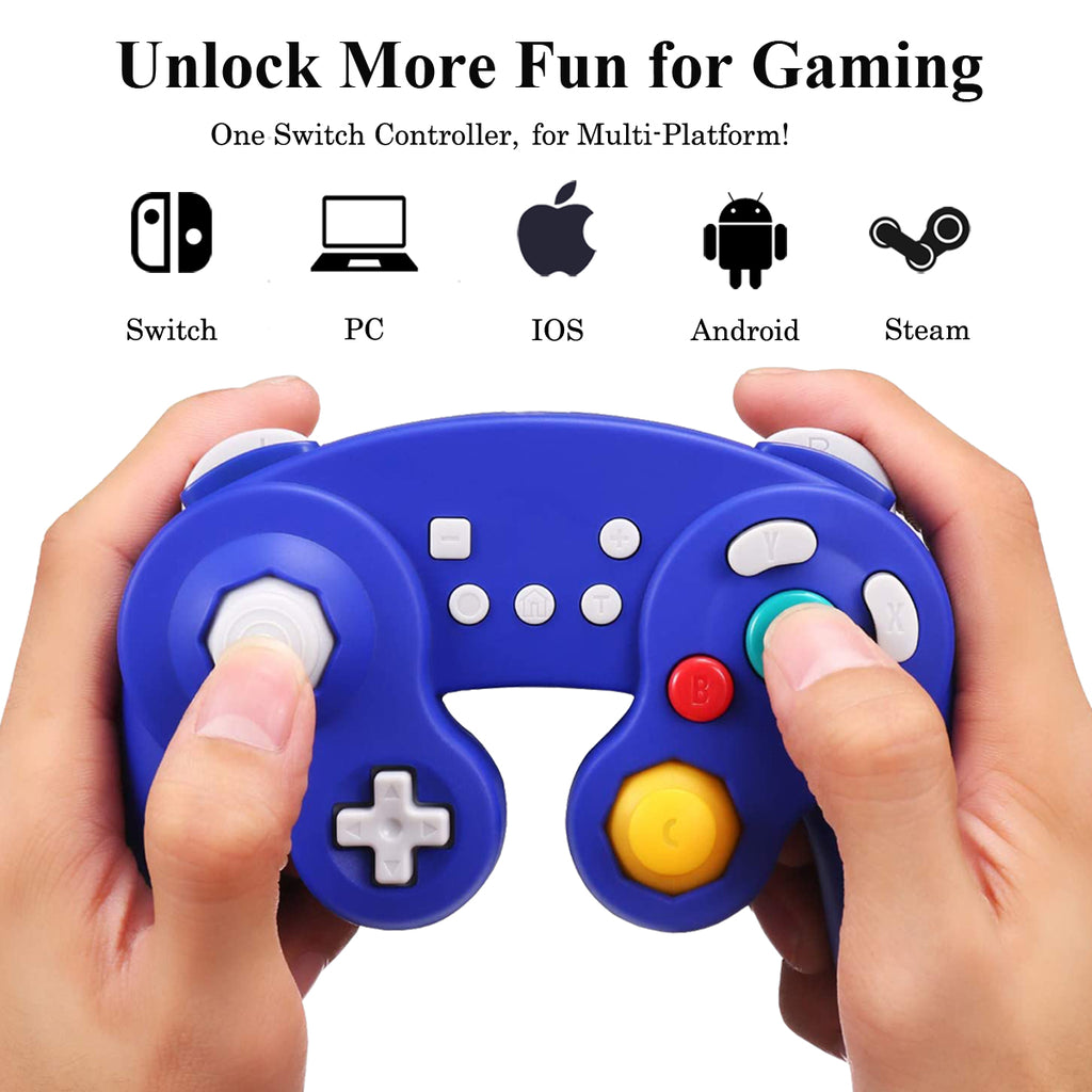 EXLENE Gamecube Controller Switch, Wireless Switch Pro Controller for  Nintendo Switch/Lite/PC/Android/Ios/Steam, Support Wake Up, Motion,  Adjustable